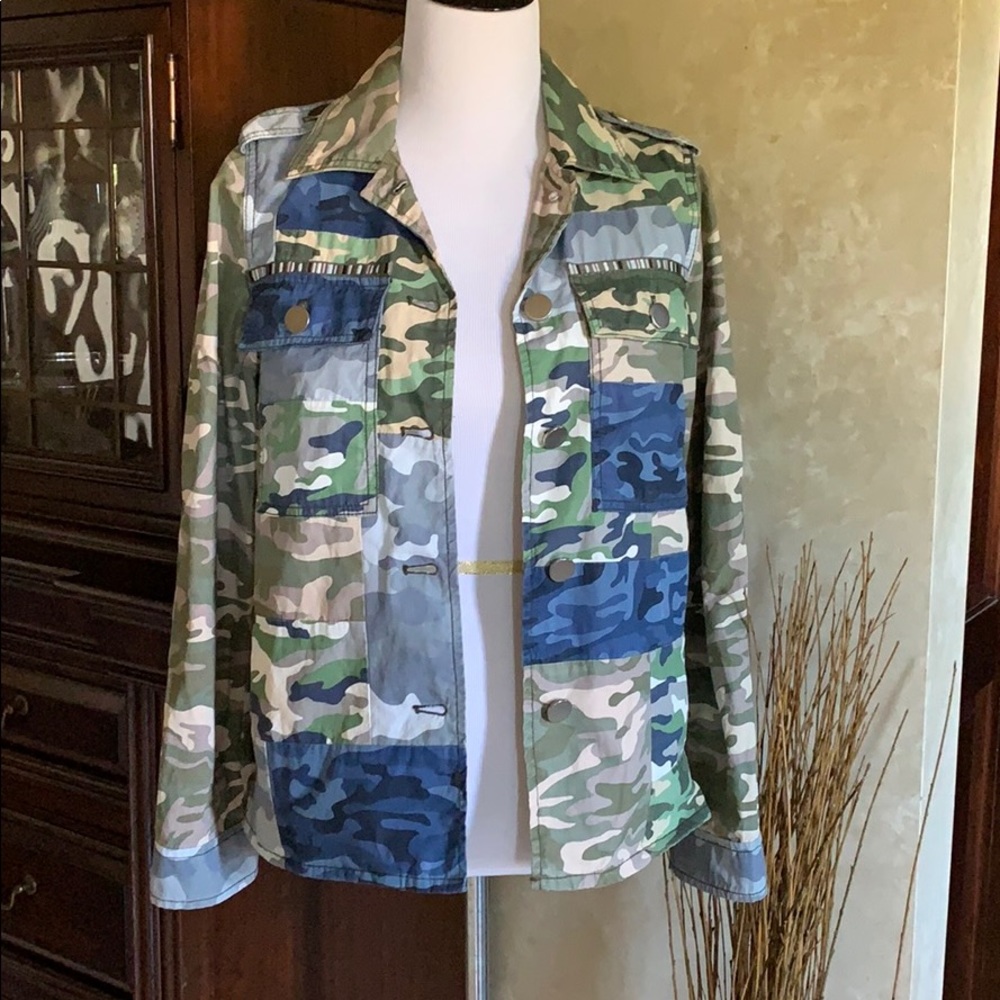 Fun Gap Patchwork Camouflage Utility Jacket - image 3